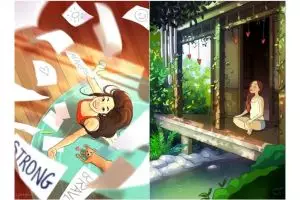 12 Ilustrasi gambarkan keseharian cewek ini bukti sendiri bisa happy