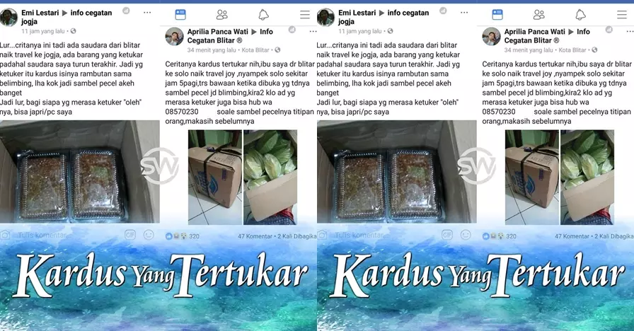 Kisah unik dan lucu, 2 kardus yang tertukar ini ketemu di Facebook