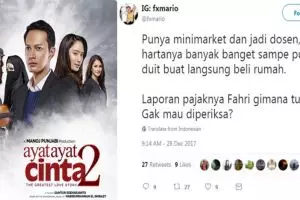 Ditanya pajak Fahri Ayat-Ayat Cinta 2, jawaban Ditjen Pajak ini keren
