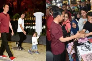 Malam mingguan ke Malioboro, ini 10 potret Jokowi sapa warga Jogja