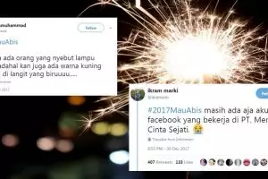 Pergantian tahun, 10 cuitan warganet ini bikin ketawa sampai 2018