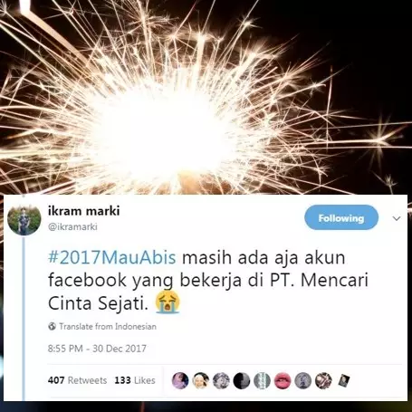 Pergantian tahun, 10 cuitan warganet ini bikin ketawa sampai 2018