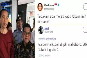 Kaus Jokowi jadi bahan tebak-tebakan warganet, ada-ada aja