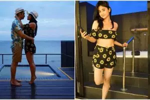 10 Gaya Dewi Perssik saat bulan madu ke Maldives ini bikin gagal fokus