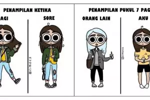 14 Ilustrasi kocak ini gambarkan rasanya jadi cewek