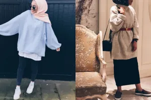 5 Style mix and match oversized sweater buat para hijabers