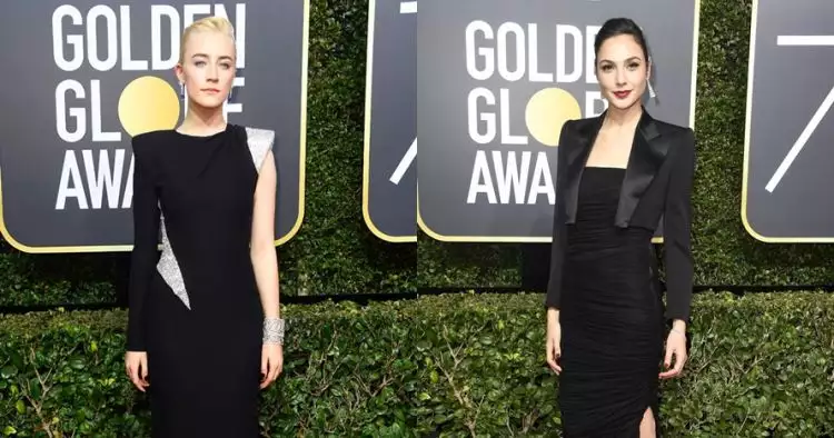 10 Seleb Hollywood ini kenakan gaun hitam di Golden Globe Award 2018