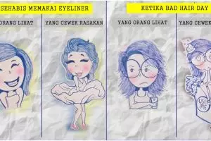 10 Ilustrasi 'orang lihat vs yang cewek rasakan', jujurnya kebangetan