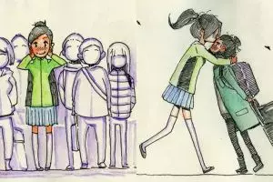 20 Ilustrasi momen pertemuan pertama pasangan LDR, menebus rindu nih