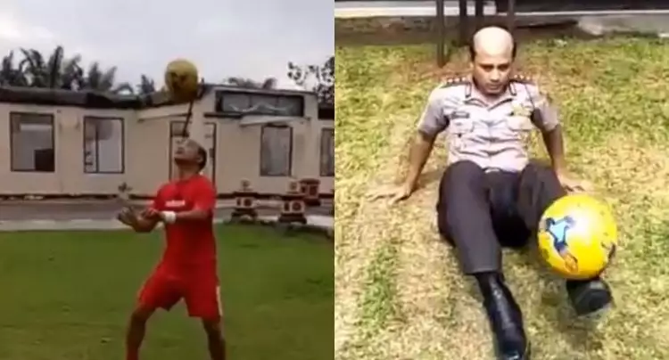 Viral, aksi Kapolres jugling bola mirip pesepak bola dunia