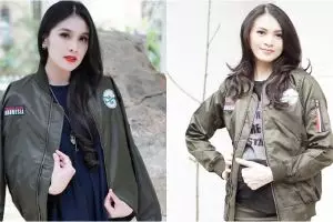 Bukti dukungan, 10 seleb ini tampil kece kenakan jaket pesawat R80