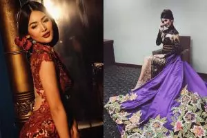 7 Pesona Maria Selena dalam balutan kebaya, cantiknya buat nggak kedip