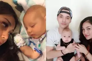 Jarang tampil bareng, ini 4 momen Celine Evangelista momong Baby Cio
