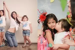 7 Momen Celine Evangelista dan dua putrinya, tunjukkan sisi keibuan