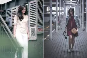 10 Gaya feminin ala pesinetron Indah Indriana ini bikin susah kedip