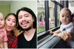 10 Potret kegiatan Pia eks vokalis Utopia, kini sibuk urus buah hati