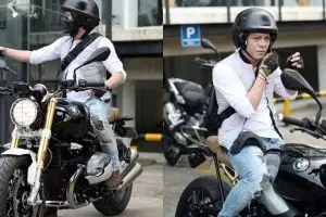 Makin macho, begini 7 gaya Ariel NOAH saat naiki motor gede