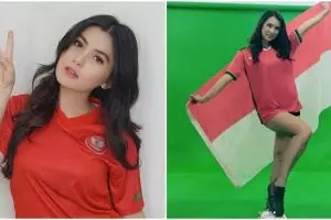 Gaya 6 seleb saat pakai jersey timnas Indonesia, Miyabi paling seksi?
