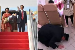 Cerita Jokowi soal paspampres sujud syukur di pesawat ini viral