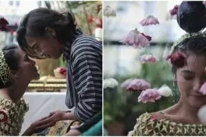 10 Potret cantiknya Dominique Diyone saat acara 7 bulan kehamilan