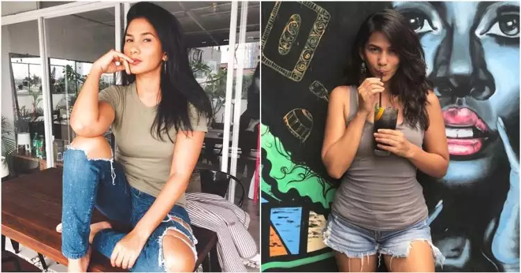 10 Gaya Nova Eliza dengan balutan celana jeans, kasual dan seksi