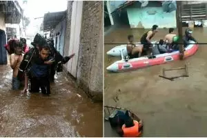 Sebagian Jakarta mulai banjir, ini 7 foto-fotonya