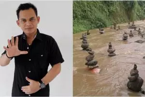 Heboh batu bersusun di Sukabumi, ini tanggapan mengejutkan Mbah Mijan