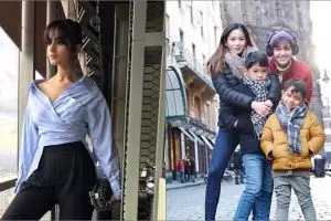 8 Potret kedekatan Bunga Zainal & anak tirinya, kayak kakak-adik