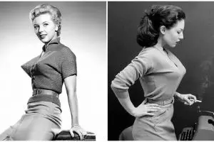 15 Potret bullet bra, pakaian dalam cewek serba lancip era 1940-an