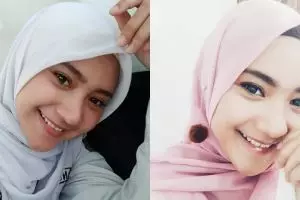10 Potret cantiknya Nuryin, satpam berhijab yang pernah jadi model