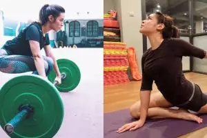 Punya tubuh ideal & seksi, ini 8 gaya Raisa Andriana saat olahraga