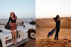 Gaya 7 seleb Tanah Air liburan di gurun pasir, asyik bareng unta