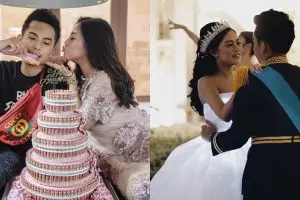 Rayakan setahun pernikahan, Rachel Vennya diberi 'kue uang' suaminya