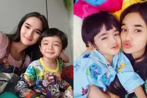 Jadi ibu di usia belasan, ini 10 momen Faby Marcelia saat asuh anak