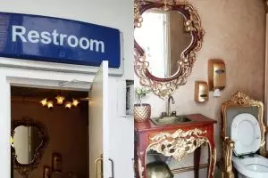 Nggak kamu sangka, 10 penampakan toilet di SPBU ini mirip istana