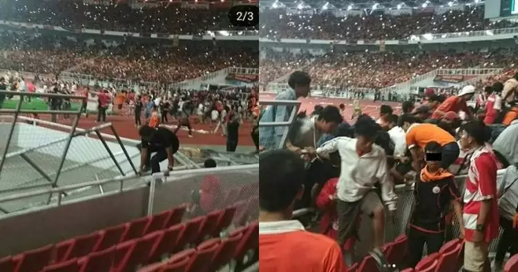 10 Aksi anarkis suporter rusak SUGBK saat final Piala Presiden, miris