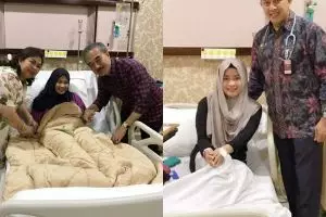 4 Potret Ikke Nurjanah terbaring di rumah sakit, tampak lemas