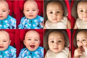 10 Aksi lucu baby Xaquil, anak Alessia Cestaro yang punya mata indah
