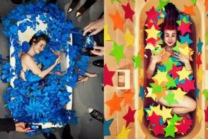 Cewek ini pemotretan di 100 bathtub berbeda, seni yang antimainstream