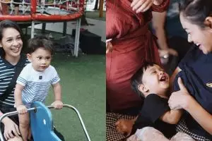 Ketelatenan Andien menyusui anaknya di sela jogging ini bikin salut