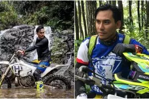 10 Aksi Darius Sinathrya tunggangi motor trail ini kece parah