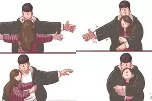 10 Ilustrasi minta peluk ini bakal bikin kamu kangen pacar, baper deh