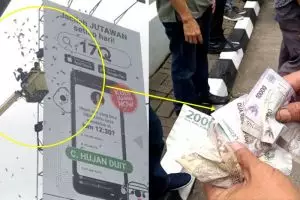 Viral hujan duit di Jakarta, lalu lintas langsung tersendat seketika