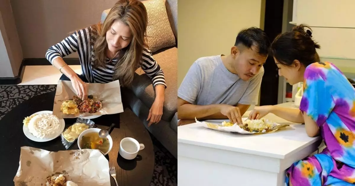 Lahap & nikmat, begini gaya 5 seleb Tanah Air saat makan nasi bungkus