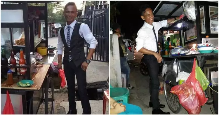 8 Gaya abang bakso di Makassar ini nyentrik banget, stylish maksimal