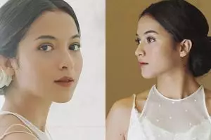 Ini potret cantik Putri Marino tanpa makeup berlebihan saat pernikahan