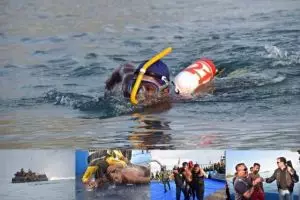 10 Momen Marinir Indonesia berenang 39 km seberangi Selat Sunda