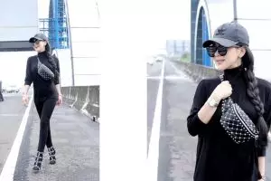 Niat pamer, Syahrini dihujat warganet gara-gara berpose di jalan tol