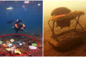 Bukannya indah, 5 potret bawah laut Indonesia ini justru penuh sampah