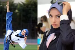 10 Pesona Dagli, hijaber cantik peraih medali emas taekwondo dunia